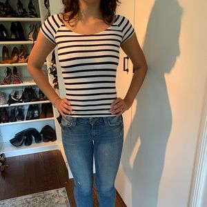 Reformation Striped Knit Top
